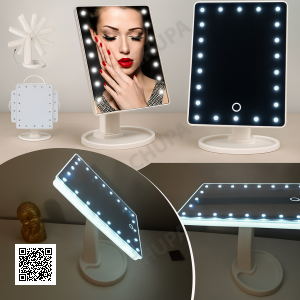 УЦІНКА! Дзеркало настільне з підсвіткою LED — бренд Large Led Mirror (Плохе паковання 3298)