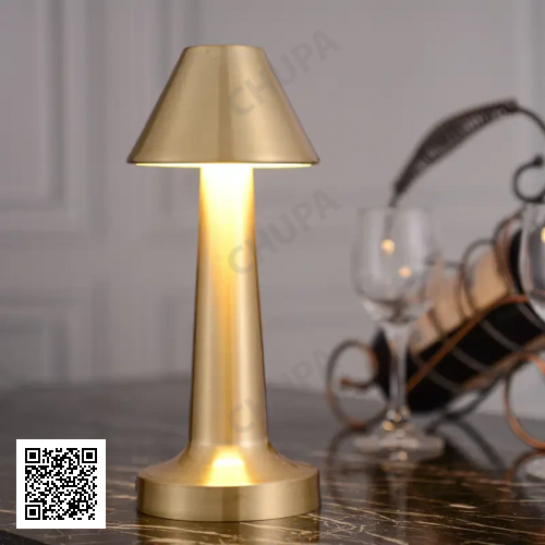 Настільна лампа металева з акумулятором Table Lamp Настільна сенсорна LED-лампа