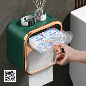 Тримач для туалетного паперу Toilet Paper Holder GREEN Стильний і практичний аксесуар для ванної кімнати