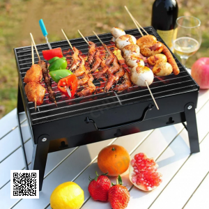 Складной барбекю гриль портативный мангал BBQ Grill Portable - жаропрочный Лучшая цена!