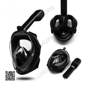 Маска для подводного плавания дайвинга Tribord Easybreath Black Водолазная маска креплением для камеры