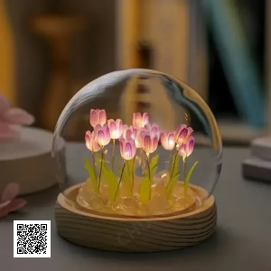 Нічник світлодіодний тюльпани вмілі ручки Spherical lamp HA-42, Лампа-тюльпан DIY Нічник-тюльпан