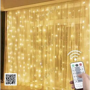 Светодиодная гирлянда штора LED Light 3х2 метра от USB + пульт Теплый SF-19