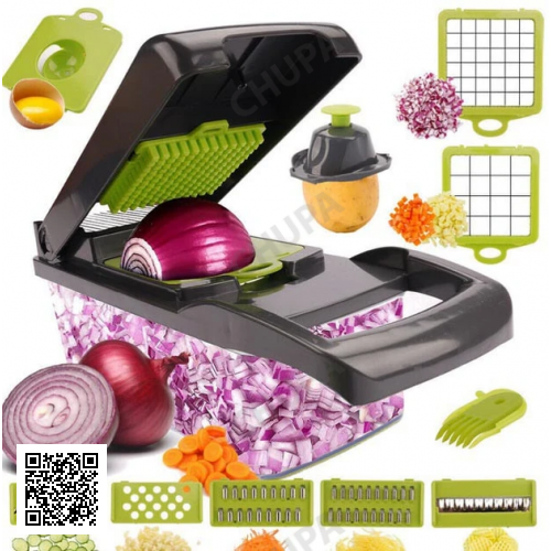 Ручний мультислайсер 14в1 Kitchen Ideas Veggie Slicer HA-347 багатофункціональне овочерізка з контейнером