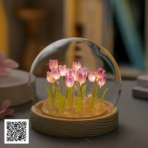 Ночник светодиодный тюльпаны умелые ручки Spherical lamp HA-42, Лампа-тюльпан DIY Ночник-тюльпан