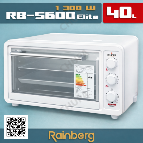 УЦІНКА! Електрична піч Elite Rainberg RB-5600 1300 Вт Об'єм 40 літрів (Плохе паковання, ум'ятина на корпусі 3447)