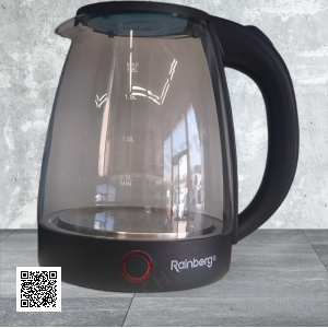 Прозрачный стеклянный чайник Rainberg RB-2240 Дисковый электрический чайник 2200W