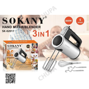 Міксер ручний електричний 3в1 SOKANY SK-02017, 800 Вт