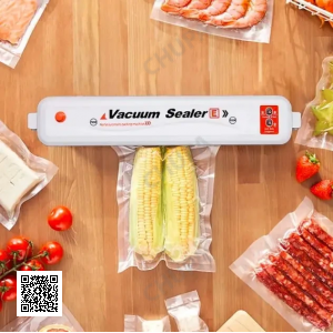 УЦІНКА! Вакуумний пакувальник продуктів білій Vacuum Sealer кухонний вакууматор для дому (Трення на корпусі 3405)