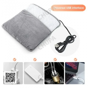Портативна фланельова грілка для ніг з електричним підігрівом Foot warmer XL-997 Килимок з USB підігрівом