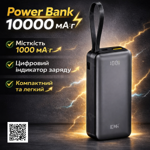 Повербанк Power Bank King Power KPG-109 10000 мА·ч портативный внешний аккумулятор для смартфонов и гаджетов