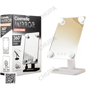 Компактное зеркало с подсветкой для макияжа MCH Cosmetie Mirror 360 Rotation Angel с LED подсветкой для дома