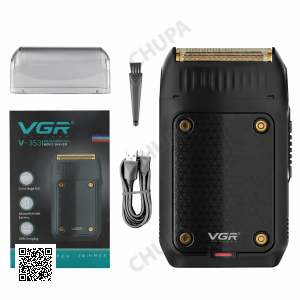 Електробритва портативна VGR V-353 з USB, Чорна/Професійна чоловіча машинка для гоління