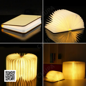 Настільна лампа світильник у формі книги Foldable Book Lamp Нічник для дитячої кімнати 7259