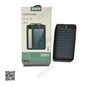 Повербанк із сонячною панеллю (power bank) 50000mAh (2400mAh) Boro JS-5