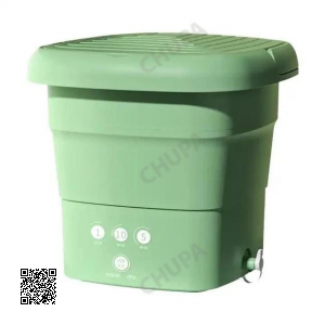 Складана пральна машина Folding Washing Machine силіконова складана стирання відро 7 л. Зелений
