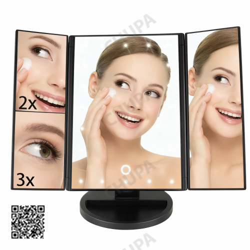 УЦЕНКА! Зеркало тройное для макияжа с LED подсветкой Magic Makeup Mirror (Надбит корпус 2752)