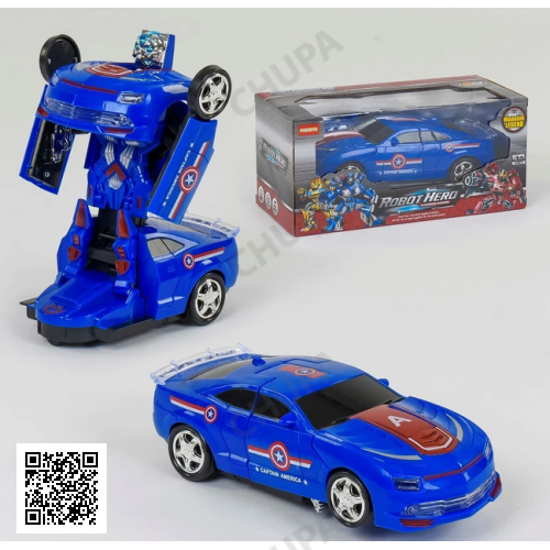 Трансформер-робот машина со звуковым сопровождением от батареек АА SPORTS CAR JS004