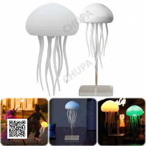 Ночник LED лампа Медуза с USB NTL-5B с движениями и цветопередачей RGB Белий