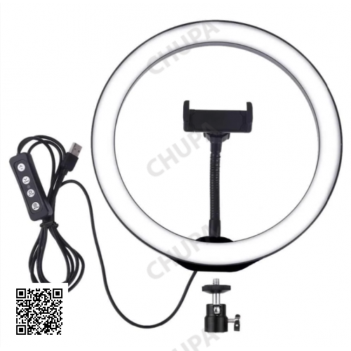 Кольцевая светодиодная Led лампа для блогера селфи фотографа визажиста D 26 см Ring