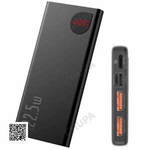Портативний ЗП Baseus Adaman Metal Digital Display QC 22.5 W 20000 mAh Чорний