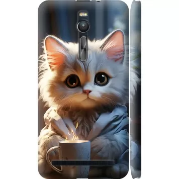 Чохол на Asus Zenfone 2 ZE551ML Білий кіт