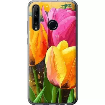 Чохол на Huawei Honor 10i Намальовані тюльпани