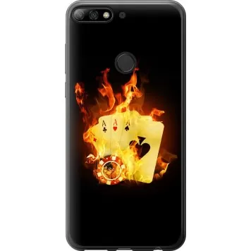 Чехол на Huawei Honor 7C Pro Горящие карты