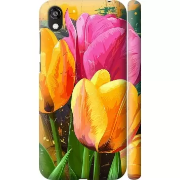 Чехол на Huawei Honor 8S Нарисованные тюльпаны