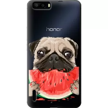 Чохол на Huawei Honor 6 Plus Мопс і кавун