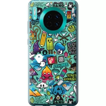 Чехол на Huawei Mate 30 Стикер бомбинг 1