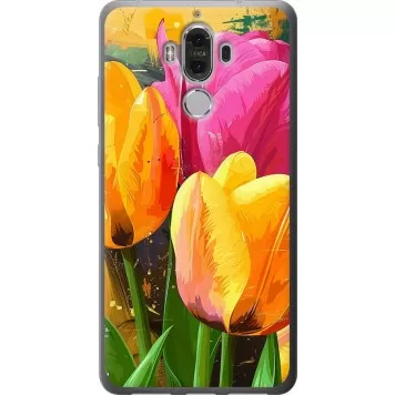 Чохол на Huawei Mate 9 Намальовані тюльпани