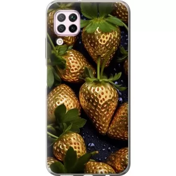 Чехол на Huawei Nova 6SE Золотая клубника