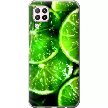 Чехол на Huawei P40 Lite Зелёные дольки лимона