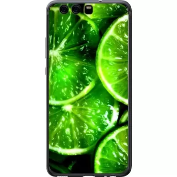 Чехол на Huawei P10 Зелёные дольки лимона