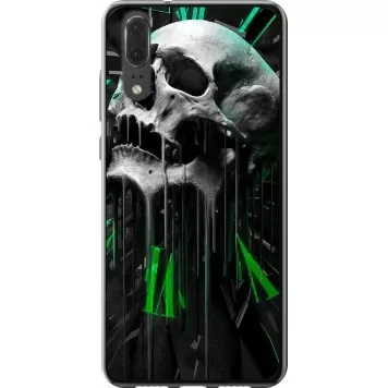 Чехол на Huawei P20 Череп-часы