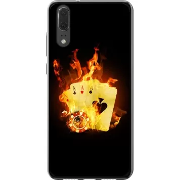 Чохол на Huawei P20 Палаючі карти
