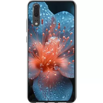 Чехол на Huawei P20 Роса на цветке