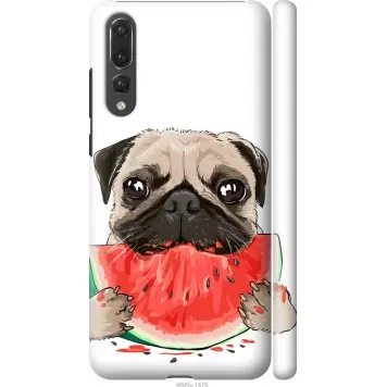 Чехол на Huawei P20 Pro Мопс и арбуз