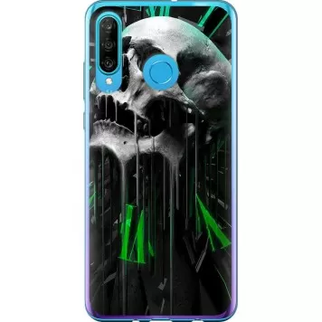 Чехол на Huawei P30 Lite Череп-часы