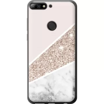 Чехол на Huawei Y7 Prime 2018 Пастельный мрамор