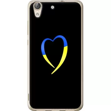 Чехол на Huawei Y6 II Жёлто-голубое сердце