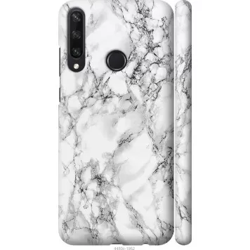 Чехол на Huawei Y6p Мрамор белый