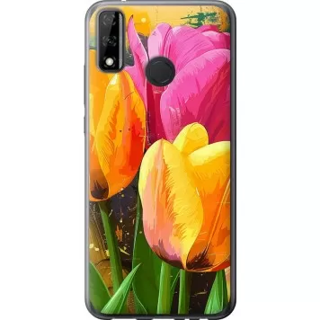 Чехол на Huawei Y8s Нарисованные тюльпаны