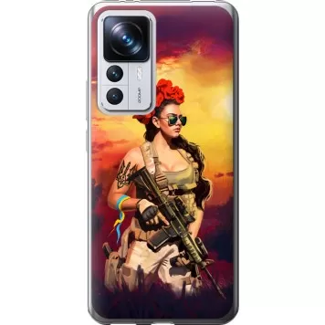 Чехол на Xiaomi 12T Pro Украинка с оружием