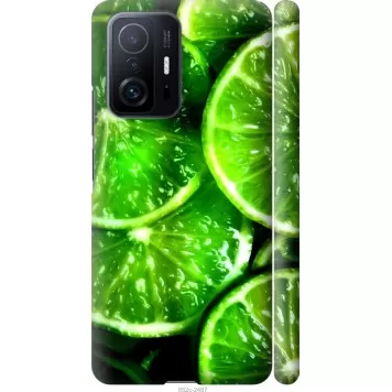Чехол на Xiaomi 11T Зелёные дольки лимона
