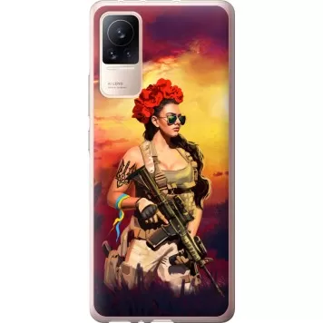 Чехол на Xiaomi Civi Украинка с оружием