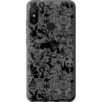 Чохол на Xiaomi Mi A2 Lite Чорно-сірий стікер бомбінг