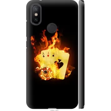 Чехол на Xiaomi Mi A2 Горящие карты