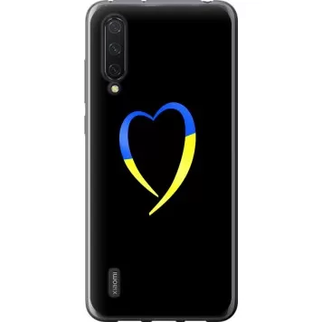 Чехол на Xiaomi Mi CC9 Жёлто-голубое сердце